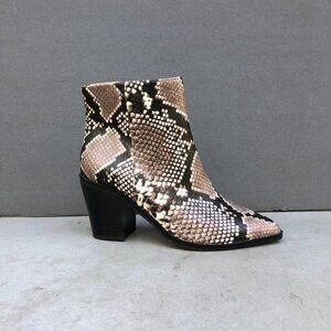 14th & Union Faux Leather Zip Snake Skin Bootie Size 6 NEW